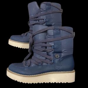 Calvin Klein Tyler Navy Blue Lace-Up Winter Boots